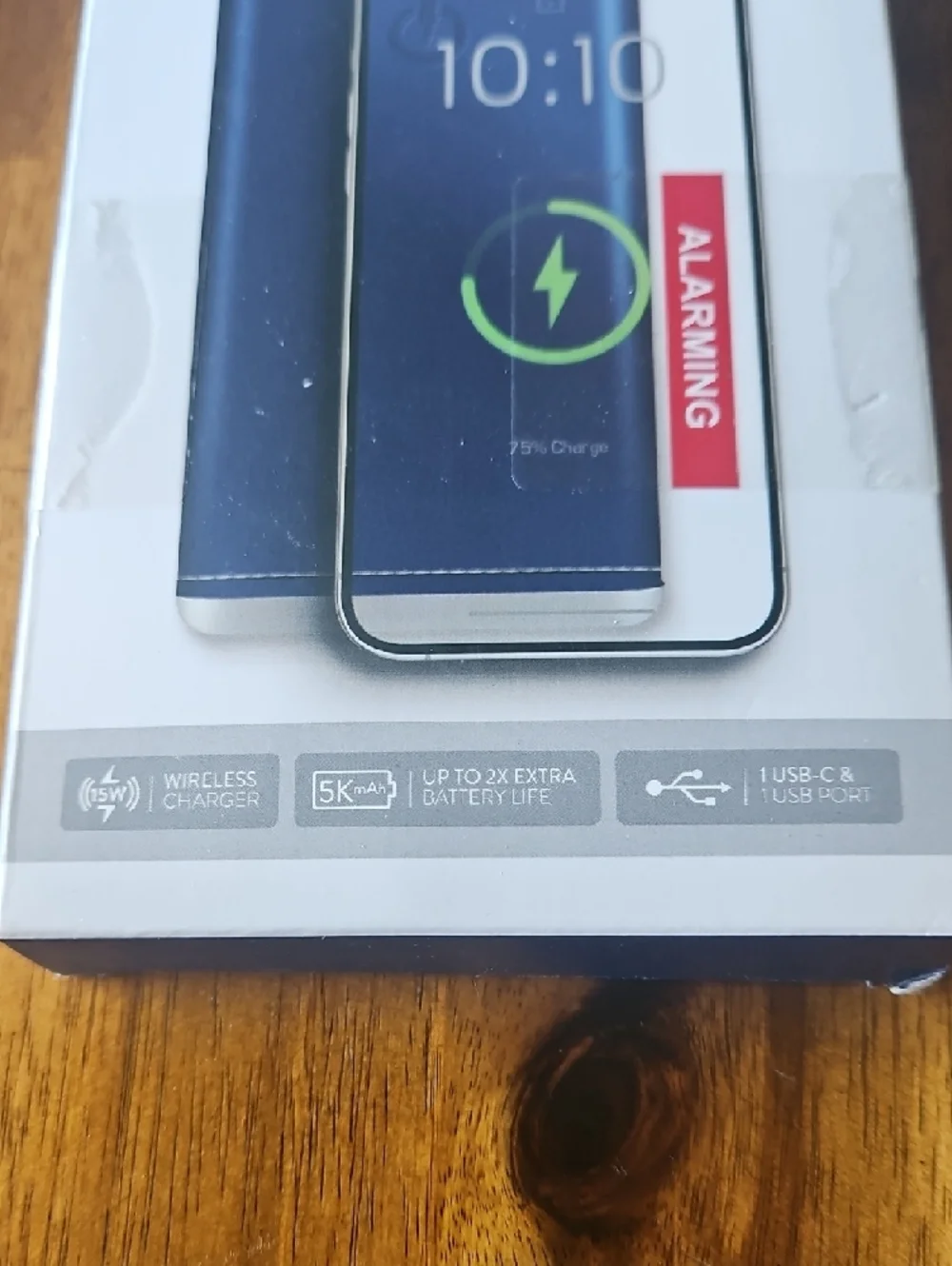 Leather 5K Wireless Charging Power Bank & Pad.